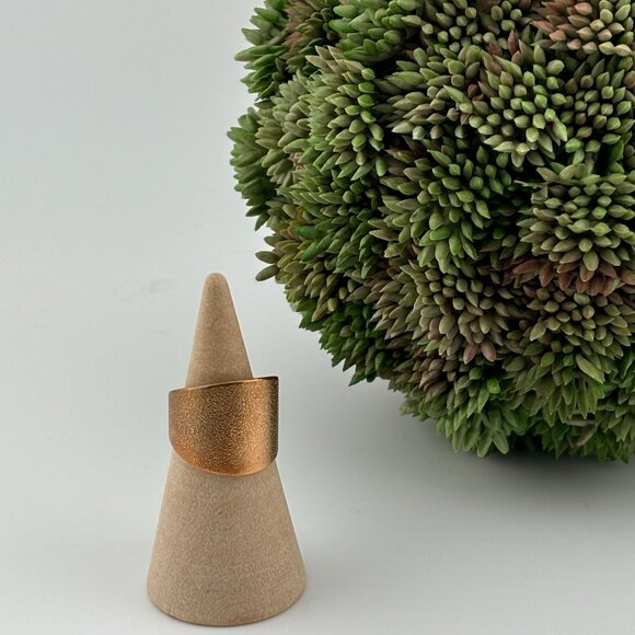 Tiny Wide Band Copper Pinkie Ring - Picture 1 of 5